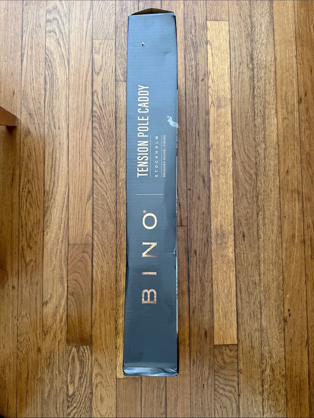 BINO Tension Pole Caddy in Brushed Nickel